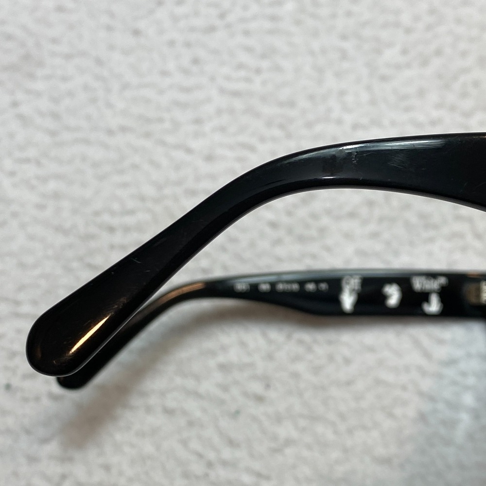 OFF WHITE OW40001U Sunglasses 68J Black Rectangle 57-19-145 - Picture 7 of 16